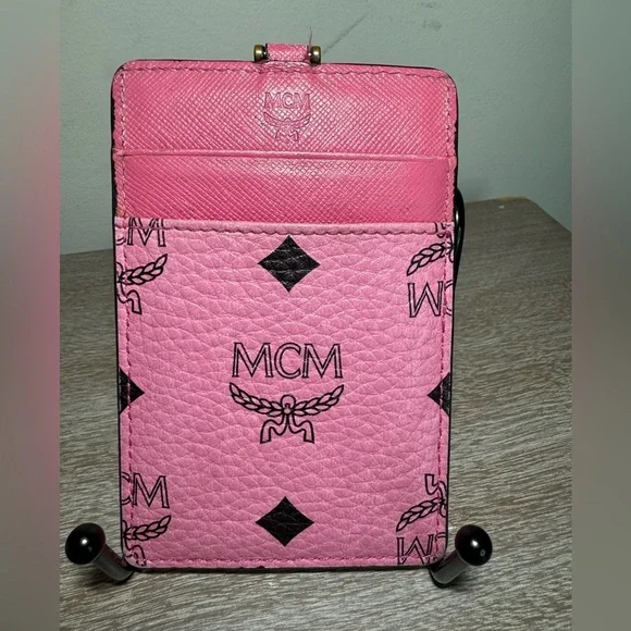 MCM lanyard/Cardholder in Visestos, pink - Picture 4 of 15